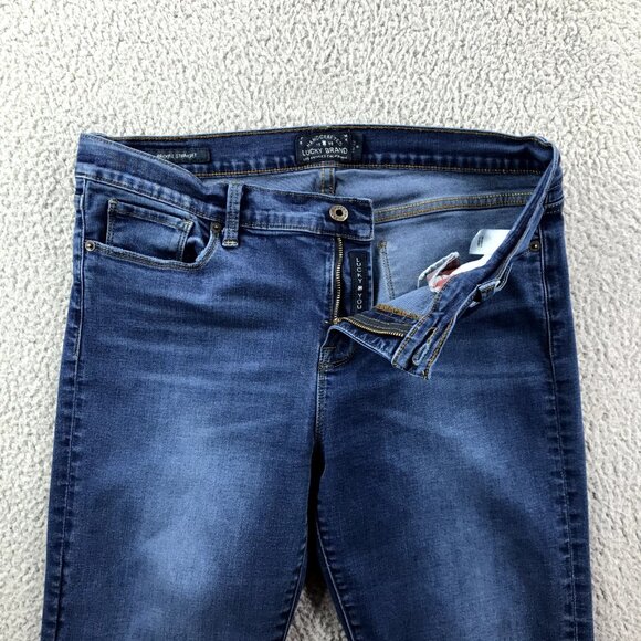 LUCKY BRAND Womens 14/32 R BROOKE Mid Rise Stretch Denim Straight Leg Jeans - Picture 6 of 16